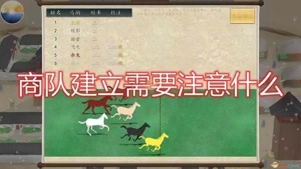 《九州:商旅》商队建立注意事项分享