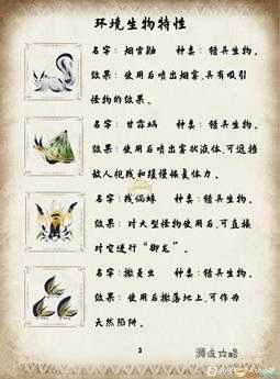 《怪物猎人：崛起》环境生物效果一览