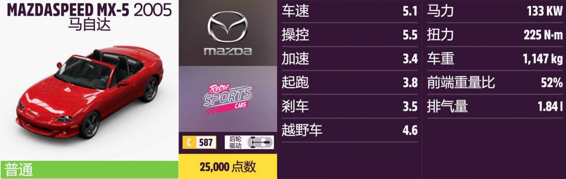 《极限竞速:地平线5》马自达全车辆获取方法介绍