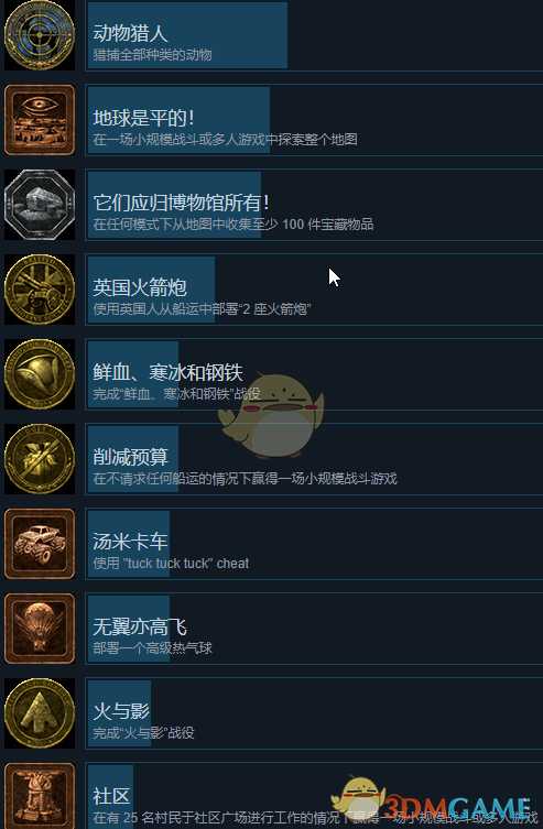 《帝国时代3:决定版》全成就一览