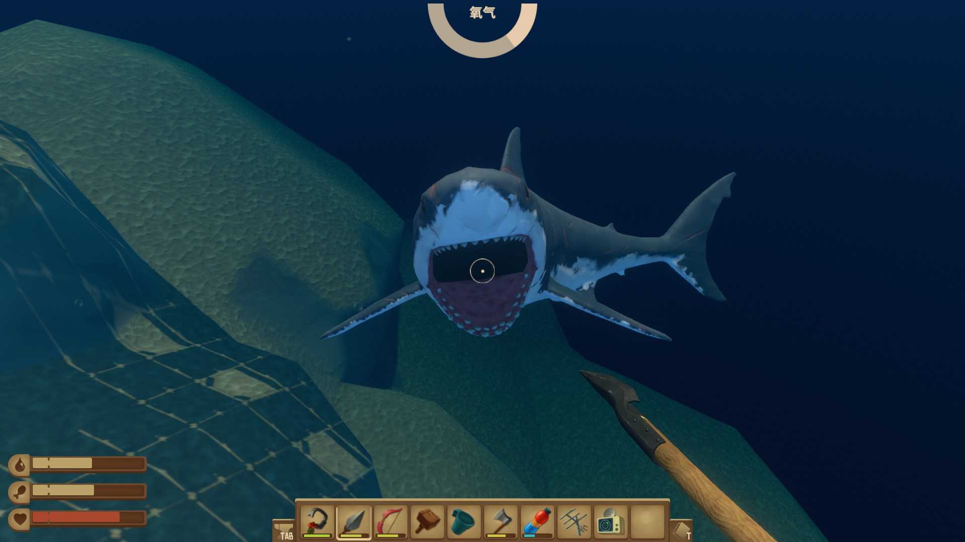 木筏求生打鲨鱼的时机怎么选