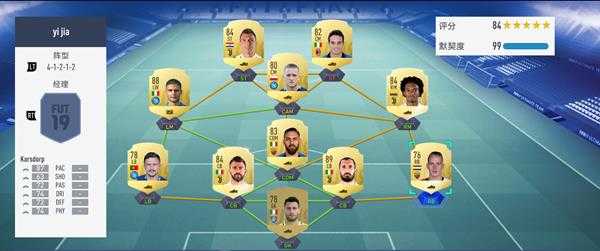 《FIFA 19》开荒套阵容、球员推荐
