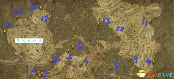 天国拯救全园林草药分布图