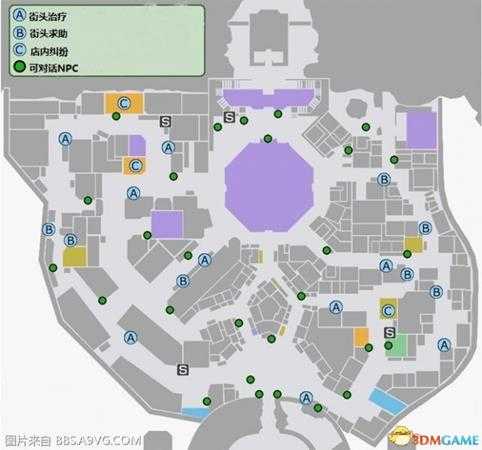 人中北斗街头治疗和求助的分布图