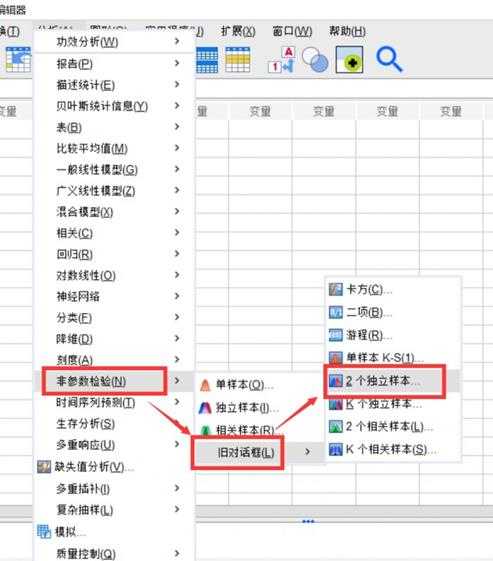 怎么使用SPSS对两个独立样本进行非参数检验?