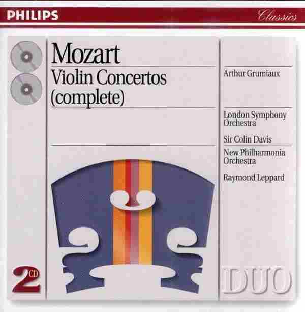【古典音乐】格鲁米欧《莫扎特-小提琴协奏曲全集》2CD.1993[FLAC+CUE/整轨]