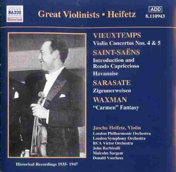 【古典音乐】海菲兹《维厄当、圣-桑、萨拉萨蒂、韦克斯曼-小提琴作品》2000[FLAC+CUE/整轨]