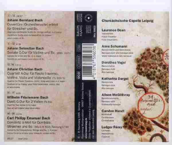 【古典音乐】莱比锡大教堂合奏团《巴赫家族室内乐作品》1996[FLAC+CUE整轨].