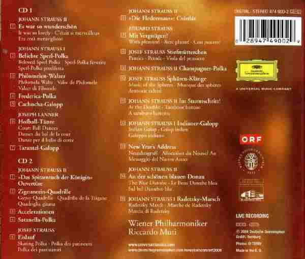 【现场录音】穆蒂《2004年维也纳新年音乐会》2CD.2004[FLAC+CUE/整轨]