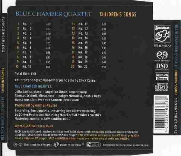 【发烧唱片】蓝色室乐四重奏团《孩子们的歌》2009[FLAC+CUE/整轨]