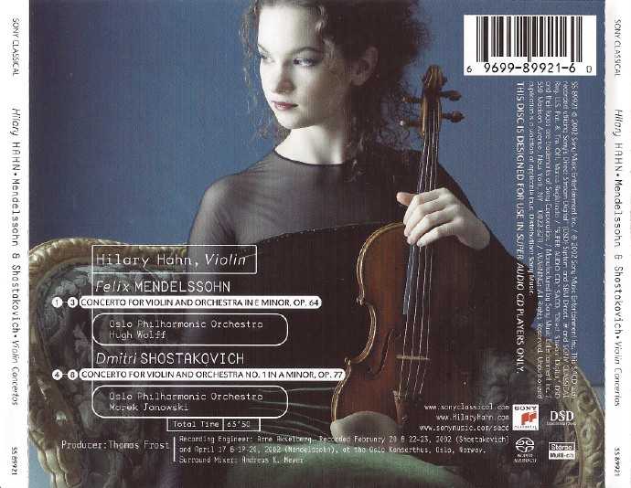 HilaryHahn《孟德尔颂萧士塔高维契小提琴协奏曲》2002年葛莱美古典音乐奖DFF