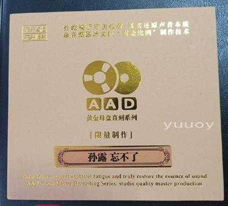 孙露-《忘不了》1:1-AAD黄金母盘珍藏版-价值1868RMB-WAV分轨
