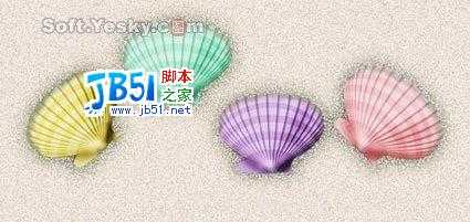 Photoshop滤镜实例:制作彩色小贝壳