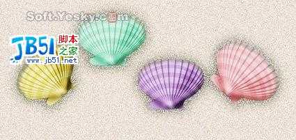 Photoshop滤镜实例:制作彩色小贝壳