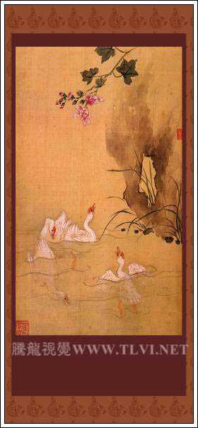 Photoshop将人物图片处理成古典卷轴画效果