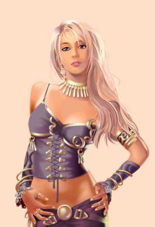 Fireworks鼠绘人物教程:绘制真实的性感CG美女