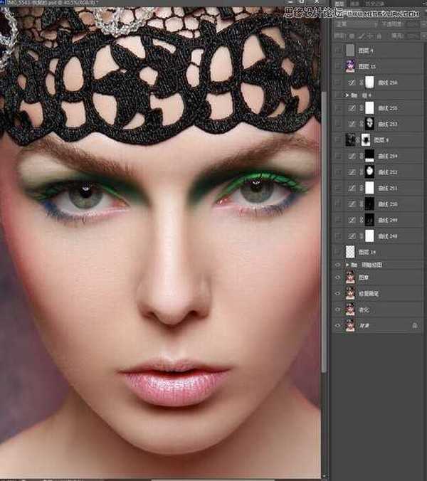 Photoshop详细解析人像照片后期商业时尚彩妆的精修过程