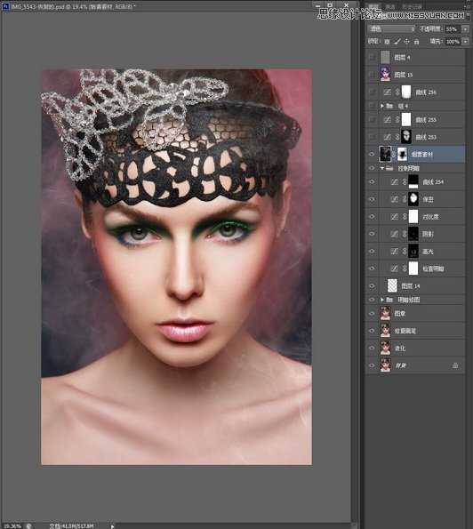 Photoshop详细解析人像照片后期商业时尚彩妆的精修过程