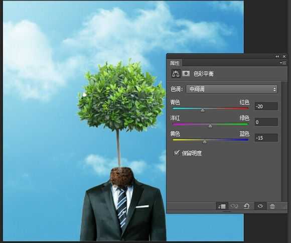 PS教你打造超现实主义作品:长在身上的树