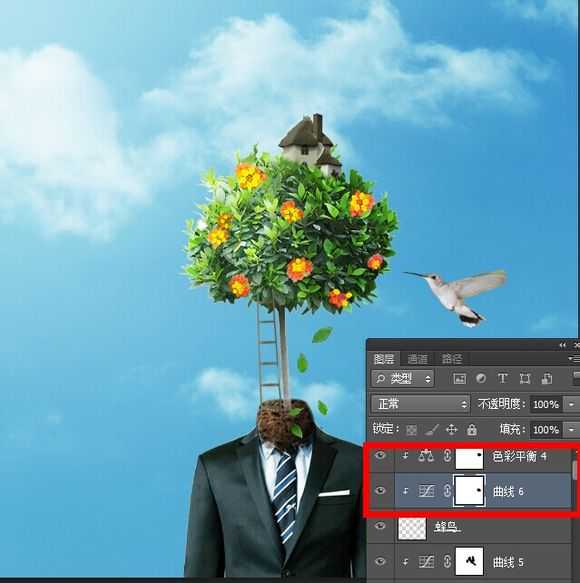 PS教你打造超现实主义作品:长在身上的树
