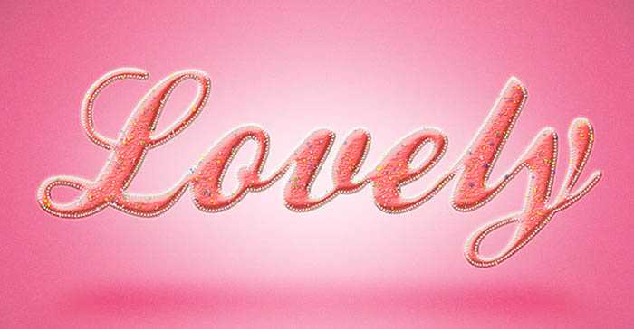 Photoshop制作粉色饼干艺术字教程