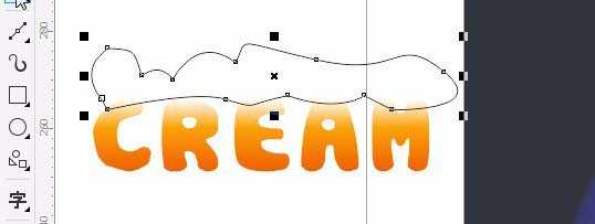 cdr怎么设计一款漂亮的奶油字?