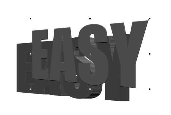 cdr怎么做炫彩立体字?Coreldraw制作炫彩英文立体字效果教程