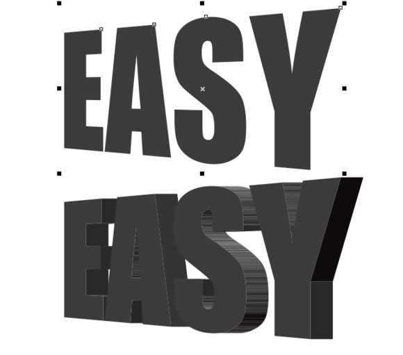 cdr怎么做炫彩立体字?Coreldraw制作炫彩英文立体字效果教程