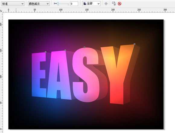 cdr怎么做炫彩立体字?Coreldraw制作炫彩英文立体字效果教程