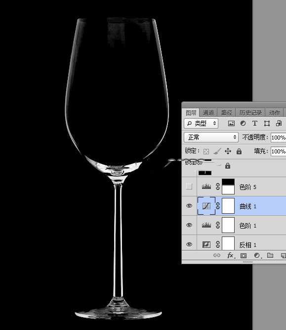 photoshop如何用通道抠图快速抠出透明的高脚杯?
