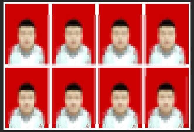 如何用PS来制作一版8张一寸红底照片?