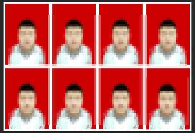 如何用PS来制作一版8张一寸红底照片?