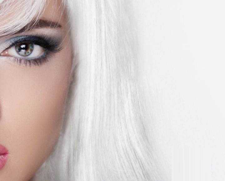 Photoshop通道抠图完美抠出灰白色头发的美女照片教程