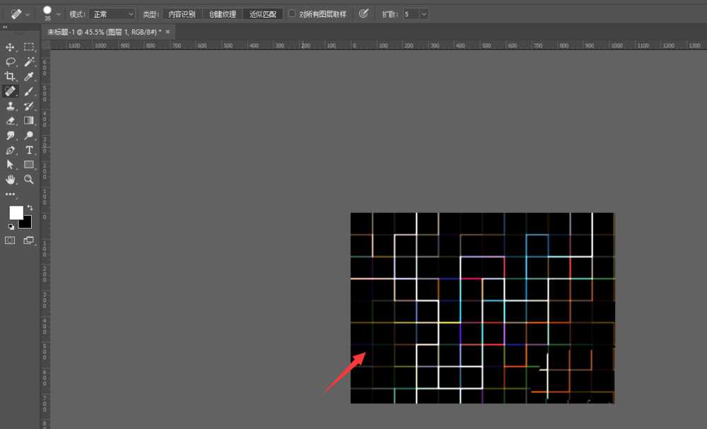 PS图片怎么快速提取炫彩线框?